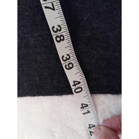 Eileen Fisher Merino Wool Organic Cotton Open Long Cardigan Pockets XL Gray - Picture 4 of 6